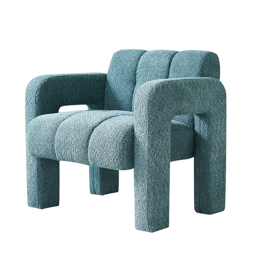 Modern Boucle Accent Chair in Green | 31.10 Width