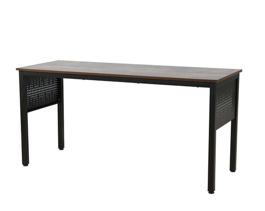 Black Home Office Desk 55✖24 inch with Stylish Metal Panel