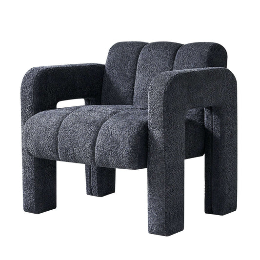 Modern Boucle Accent Chair 31.10W - Dark Grey