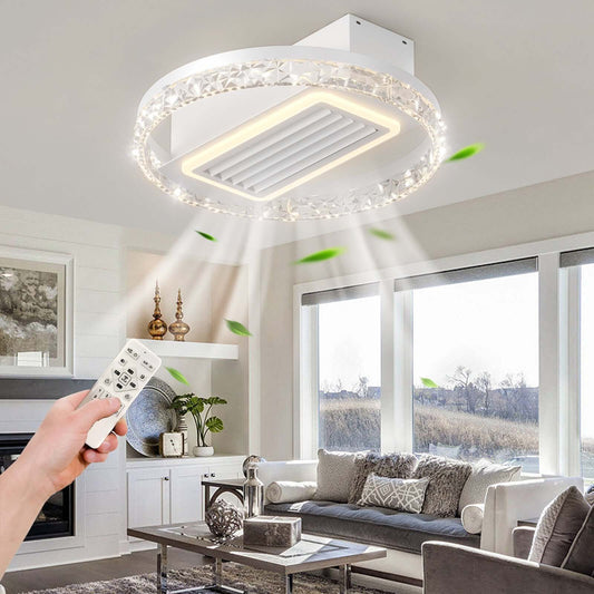 20 inch Leafless Ceiling Fan - Modern, Remote-Controlled